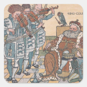 Sticker Carré Old King Cole Nursery Rhyme