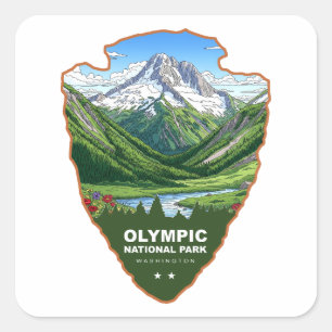 Sticker Carré Olympic National Park Washington Tête de Flèche