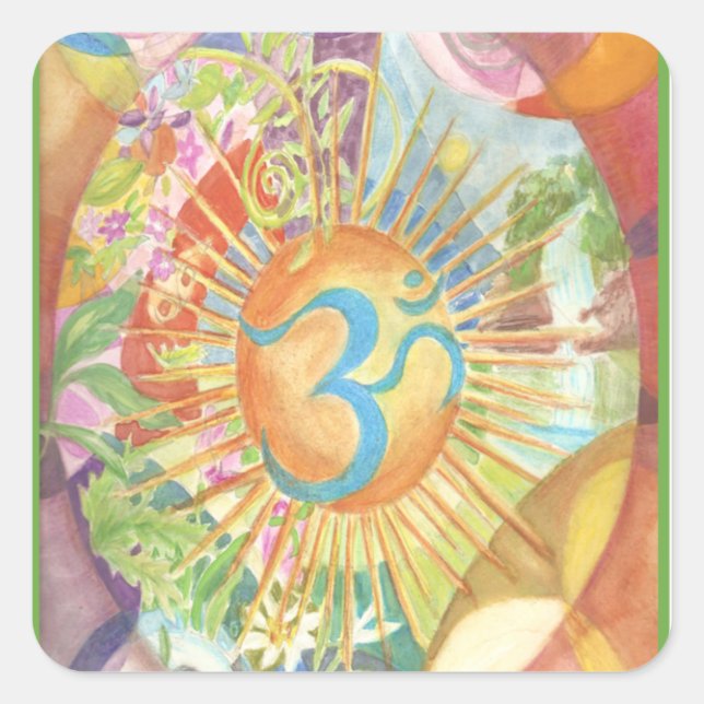 Sticker Carré Om (Devant)