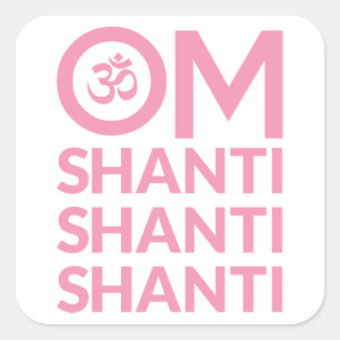 Sticker Carré Om Shanti