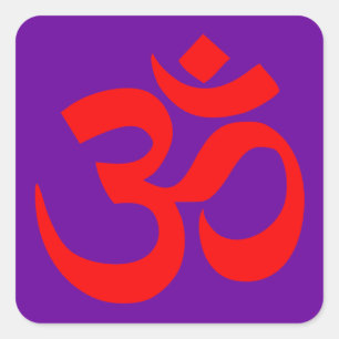 Sticker Carré Om Symbole Sonson mystique en hindou et bouddhisme