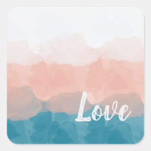 Sticker Carré Ombre rose et bleu amour dégradant