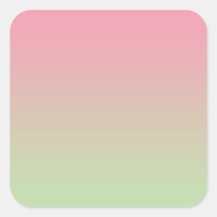 Sticker Carré Ombre rose et vert