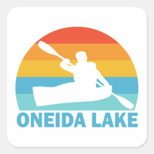 Sticker Carré Oneida Lake New York Kayak