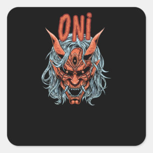 Sticker Carré Oni mask