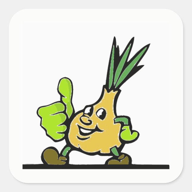 Sticker Carré Onion with Thumbs (Devant)
