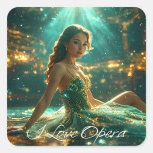 STICKER CARRÉ OPÉRA - J'AIME L'OPÉRA