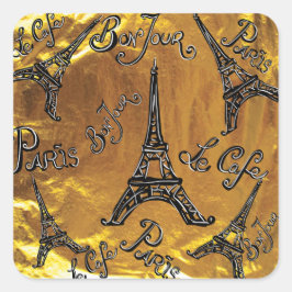 Sticker Carré Or