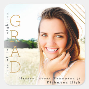 STICKER CARRÉ OR GRAD