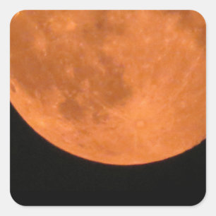 Sticker Carré Orange Harvest Moon Halloween Photographie