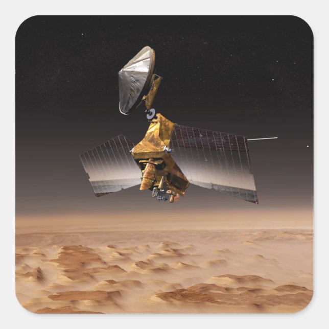 Sticker Carré Orbiteur de reconnaissance Mars 4 (Devant)