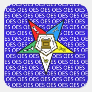 Sticker Carré Ordre OES de l'Autocollant Etoile Orientale