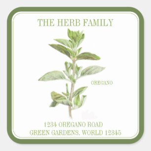 Sticker Carré OREGANO FRAIS Gros Carré - Vert