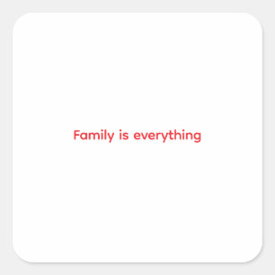 Sticker Carré Oreiller de jeté Tout est Famille