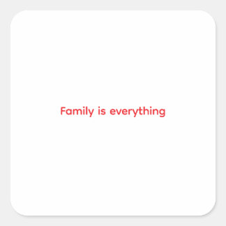 Sticker Carré Oreiller de jeté Tout est Famille