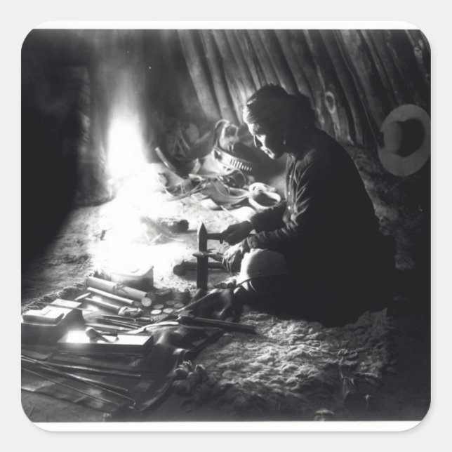 Sticker Carré Orfèvrerie Navaho, vers 1915 (Devant)