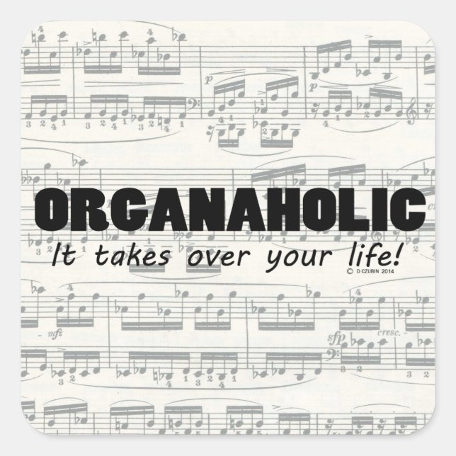 Sticker Carré Organaholic (Devant)