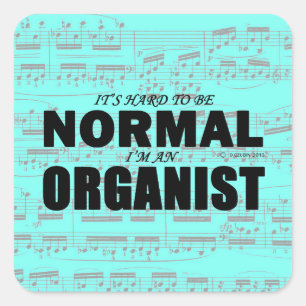 Sticker Carré Organiste Normal