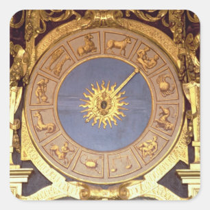 Sticker Carré Orologio Zodicale (horloge de zodiaque) (fresque