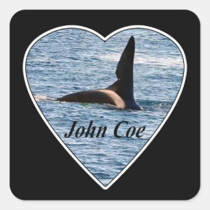 Sticker Carré Orque tueuse John Coe personnalisable