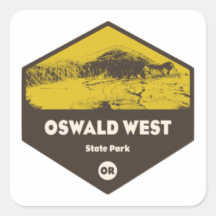 Sticker Carré Oswald West State Park Oregon