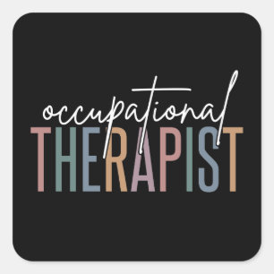 Sticker Carré OT ergothérapeute   Thérapie professionnelle