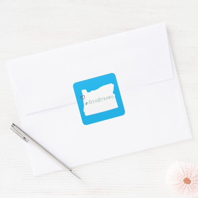 Sticker Carré Otis Strong Rope Coeur Blanc (Enveloppe)