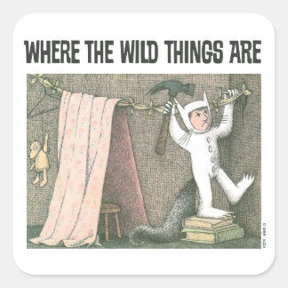 Sticker Carré Où Sont Les Choses Sauvages | Scène 1