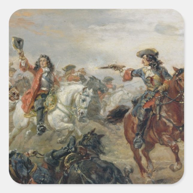 Sticker Carré Oudenaarde - A Cavalry Skirmish (Devant)