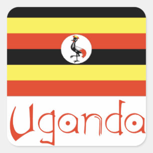 Sticker Carré Ouganda