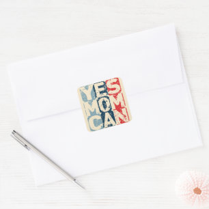 Sticker Carré Oui Maman Peut