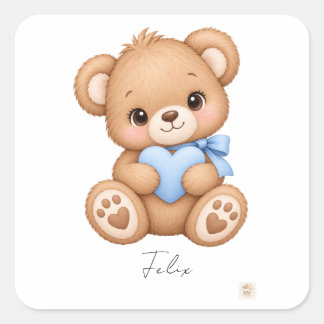 Sticker Carré Ours