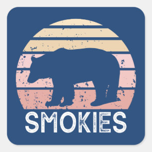 Sticker Carré Ours de fumée