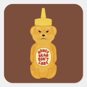 Sticker Carré Ours de miel