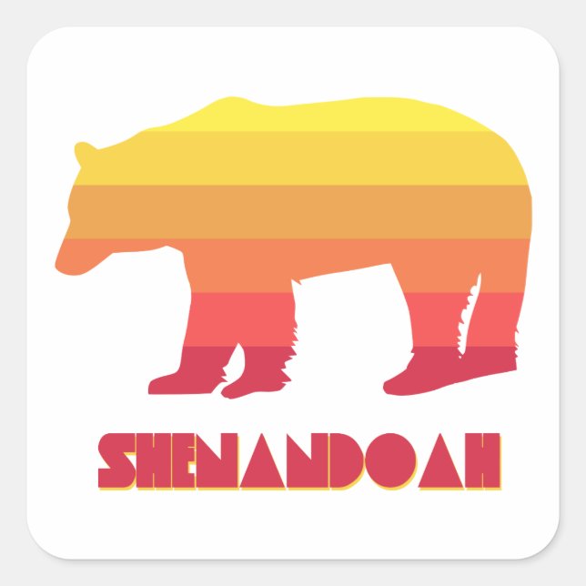 Sticker Carré Ours de Shenandoah (Devant)