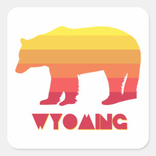 Sticker Carré Ours du Wyoming