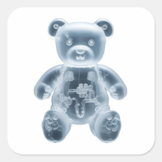 Sticker Carré Ours en peluche : RBT