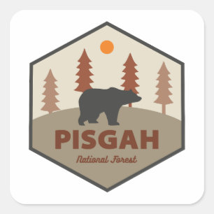Sticker Carré Ours forestier national de Pisgah