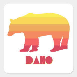 Sticker Carré Ours Idaho