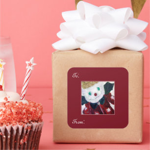 Sticker Carré Ours Jingle