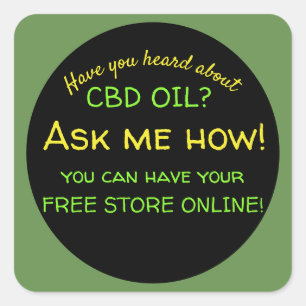Sticker Carré outil de recrutement d'autocollants cbd