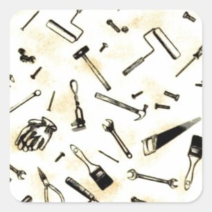 Sticker Carré Outil photo Carpenter impressionnant