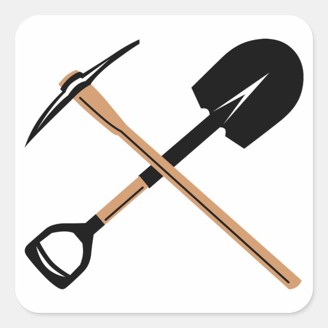 Sticker Carré Outils Mineurs (Devant)