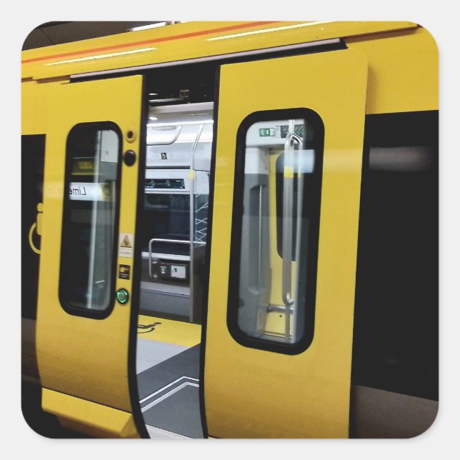 Sticker Carré Ouverture des portes (Devant)