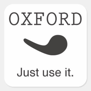 Sticker Carré Oxford Comma. Utilisez-le. Autocollant.