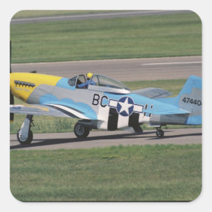Sticker Carré P-51 nord-américain D brillant Donna sur