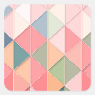 Sticker Carré PABISME CUBISM Shades GEOMETRIC - AJOUTER LE MONOG