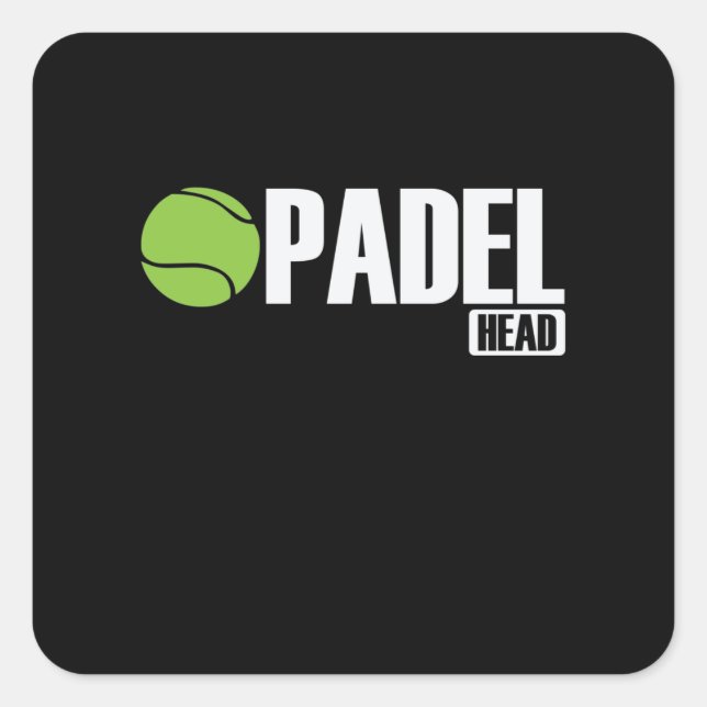 Sticker Carré Padel Head Tennis Sport und Ball (Devant)