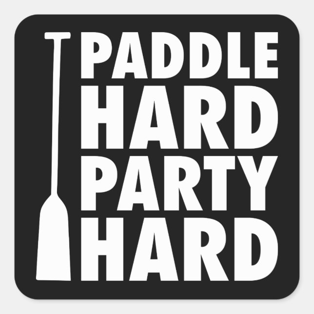 Sticker Carré Pagaie dure, Partie dure (Devant)