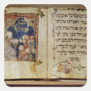 Sticker Carré Page d'un Haggadah